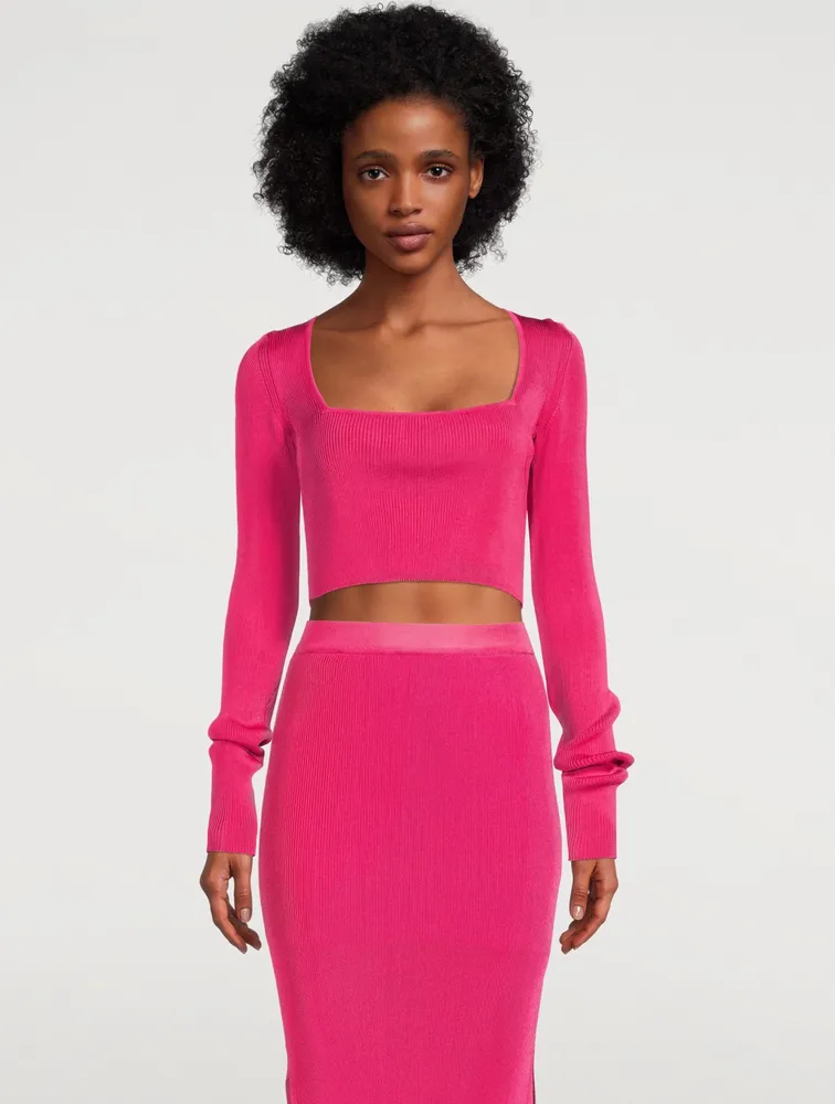 Kama Long-Sleeve Crop Top