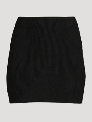 Fasnia Ribbed High-Waisted Mini Skirt