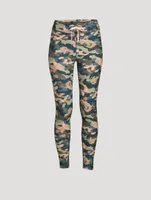 Himalaya Drawstring Midi Leggings Camo Print