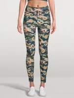 Himalaya Drawstring Midi Leggings Camo Print