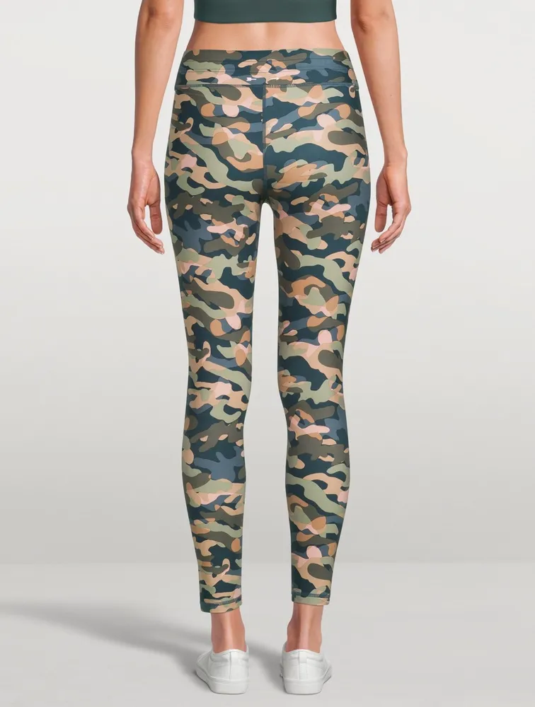 Himalaya Drawstring Midi Leggings Camo Print