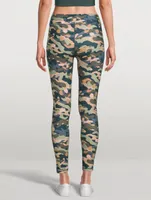 Himalaya Drawstring Midi Leggings Camo Print