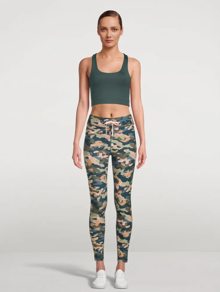 Himalaya Drawstring Midi Leggings Camo Print