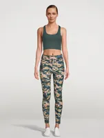 Himalaya Drawstring Midi Leggings Camo Print