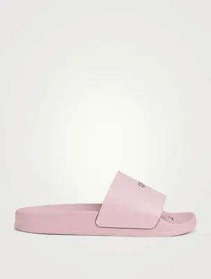 Rubber Logo Pool Slide Sandals