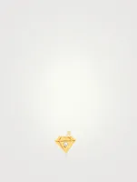 Baby 14K Gold Gem Stud Earring With Diamond