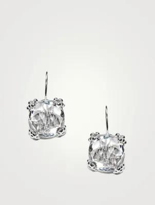 Dewdrop Sterling Silver Cluster Earrings With Topaz