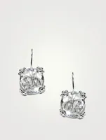 Dewdrop Sterling Silver Cluster Earrings With Topaz