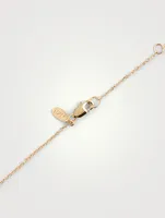 Customizable Love Letter 14K Gold R Necklace With Diamond