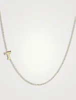 Love Letter Gold T Initial Single Diamond Necklace