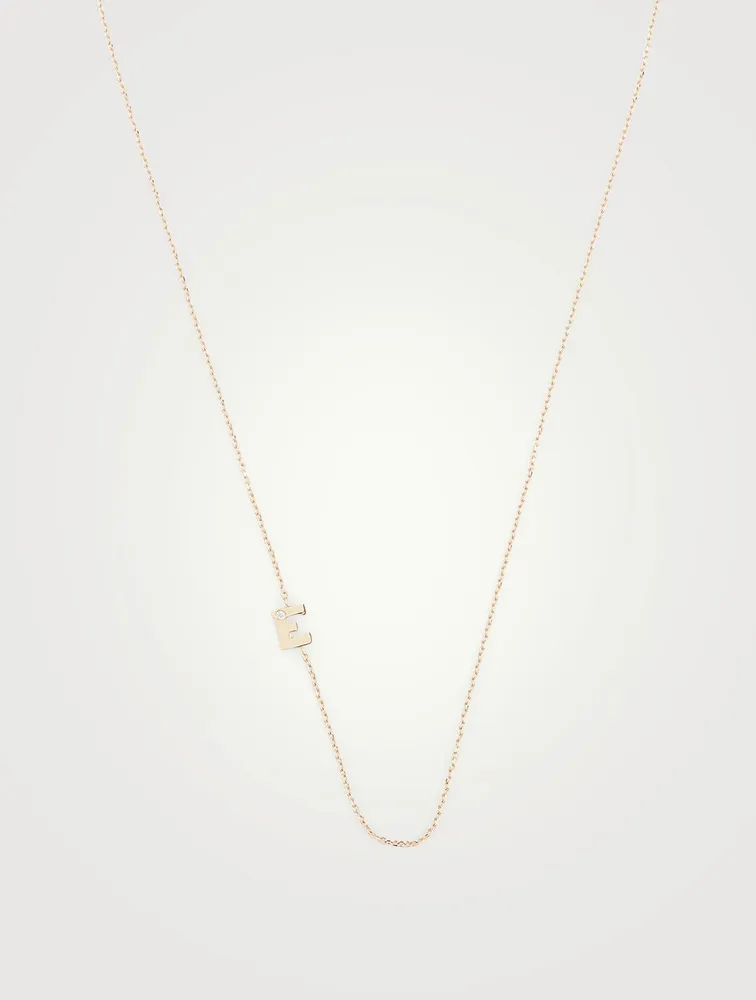 Love Letter 14K Gold Single Diamond Necklace