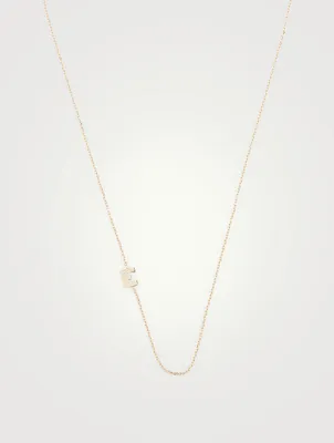 Love Letter 14K Gold Single Diamond Necklace