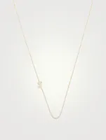 Love Letter 14K Gold J Necklace With Diamond