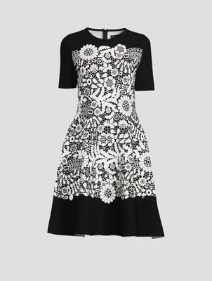 Short-Sleeve A-Line Dress