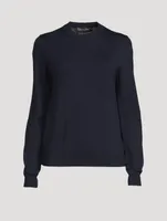 Wool Sweater With Chiffon Back