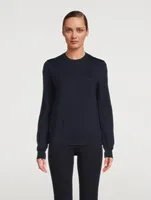 Wool Sweater With Chiffon Back