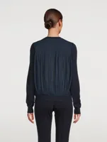 Wool Sweater With Chiffon Back