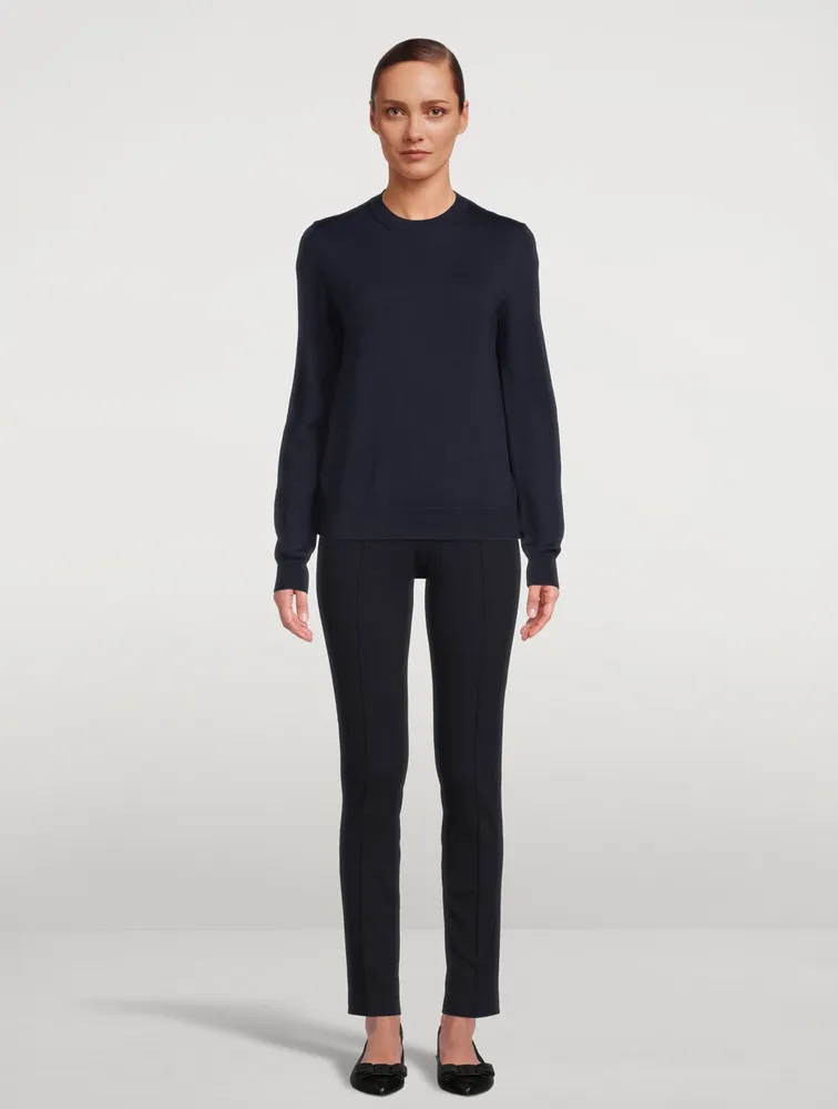 Wool Sweater With Chiffon Back