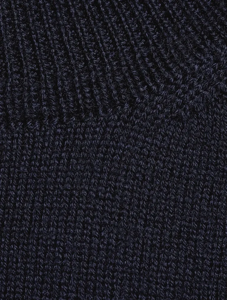 Wool Sweater With Chiffon Back