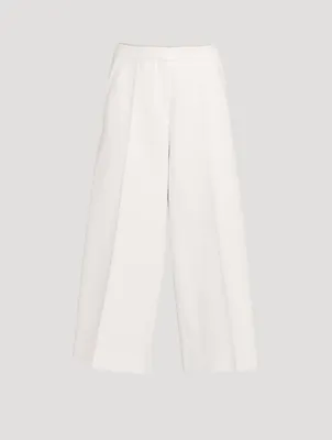 Wool-Blend Culotte Pants