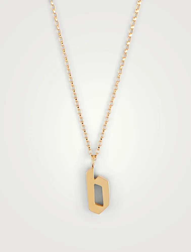 Tudor 14K Gold-Filled Pendant Necklace With B Letter