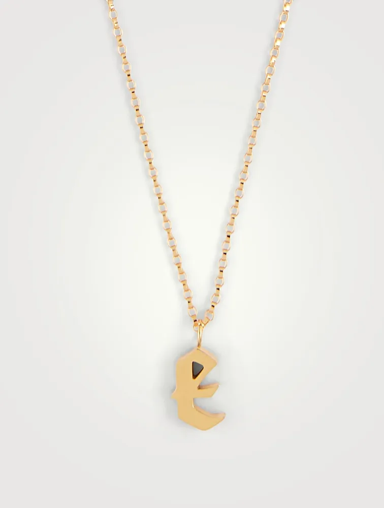 Tudor 14K Gold-Filled Pendant Necklace With E Letter