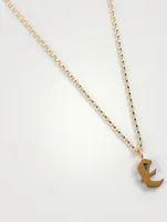 Tudor 14K Gold-Filled Pendant Necklace With E Letter