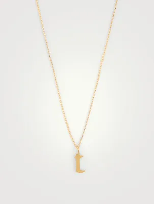 Tudor 14K Gold-Filled Pendant Necklace With T Letter