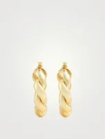 Lennon 14K Gold Plated Twist Hoop Earrings