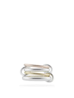 Hyacinth MX 18K Gold And Sterling Silver Stacked Ring