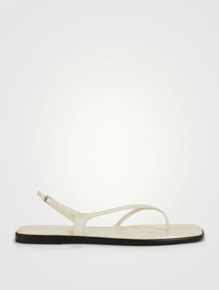 Constance Leather Slingback Thong Sandals