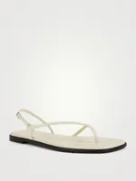 Constance Leather Slingback Thong Sandals