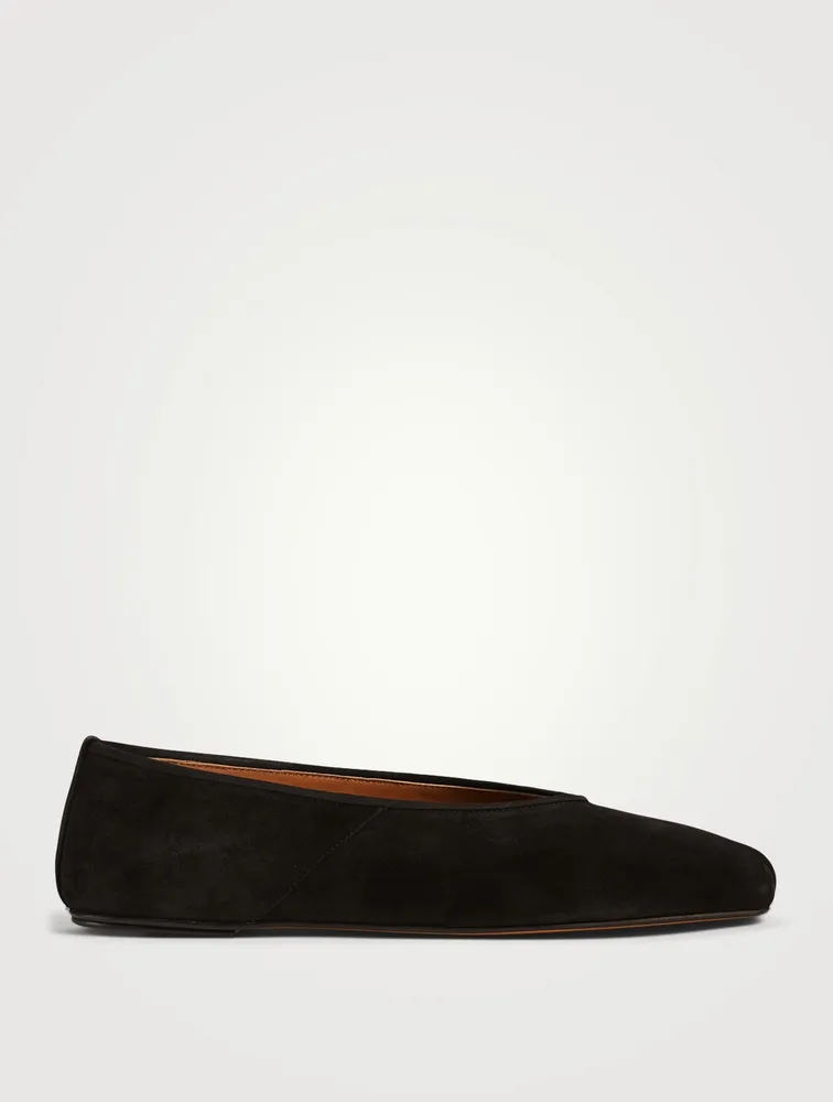 Suede Ballet Flats