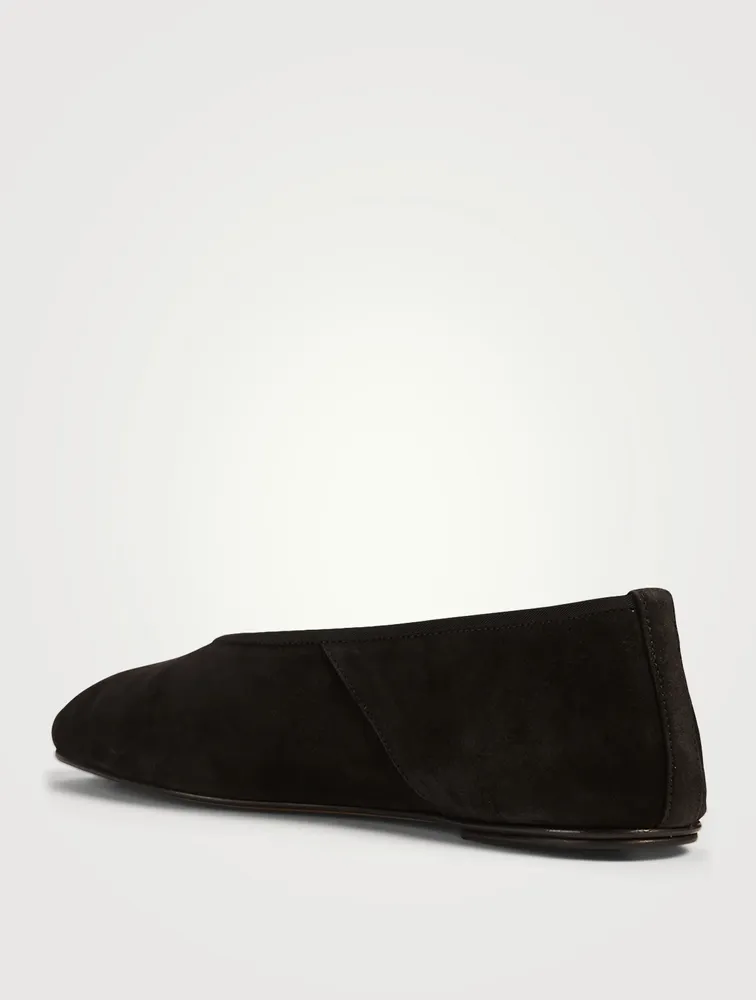 Suede Ballet Flats