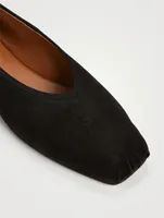 Suede Ballet Flats