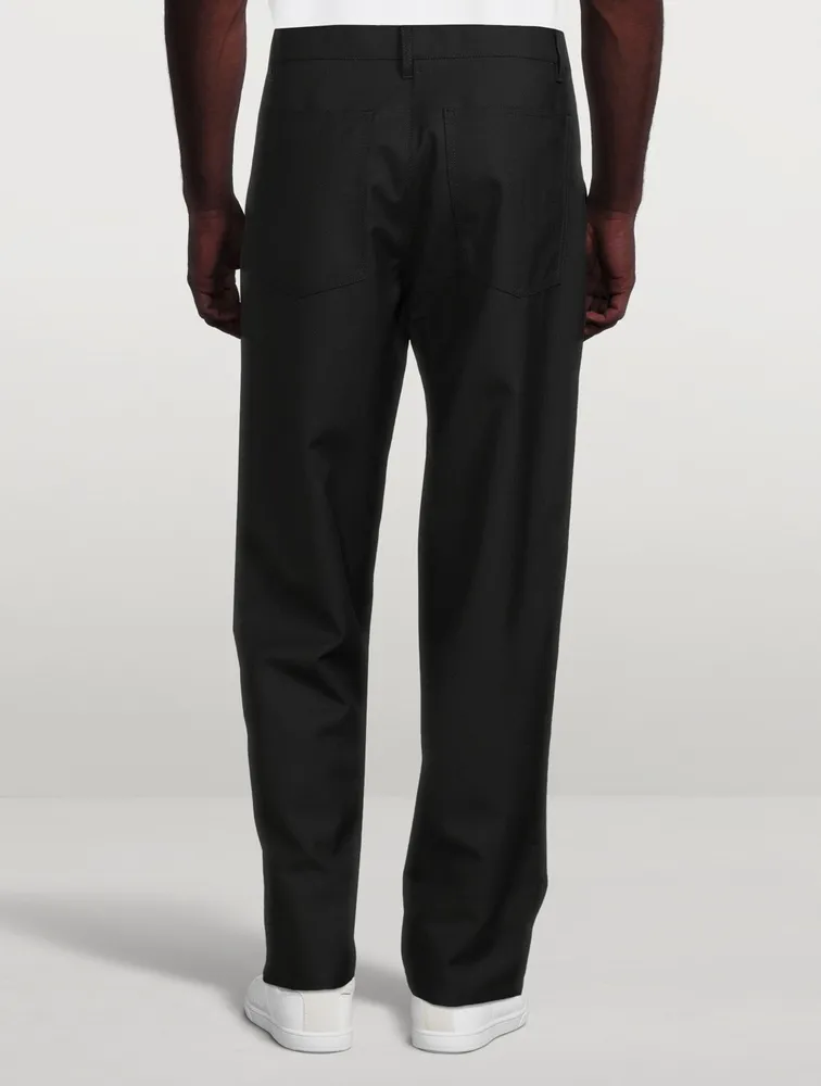 Wool Straight-Leg Pants