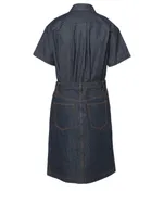 Keiko Cotton Midi Denim Dress