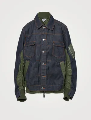 Eimi Nylon And Denim Jacket