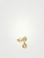 Bloom 14K Gold Double Drop Earrings With Blue Topaz