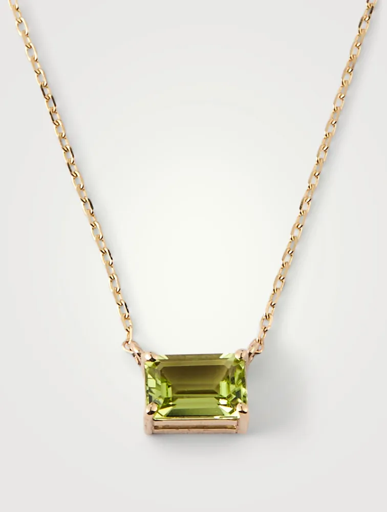 Bloom 14K Gold Pendant Necklace With Peridot