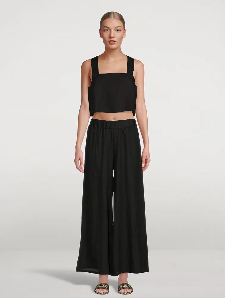 Tallows Linen Wide Leg Pants