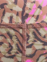 High-Waisted Midi Leggings Electric Cheetah Swirl Print