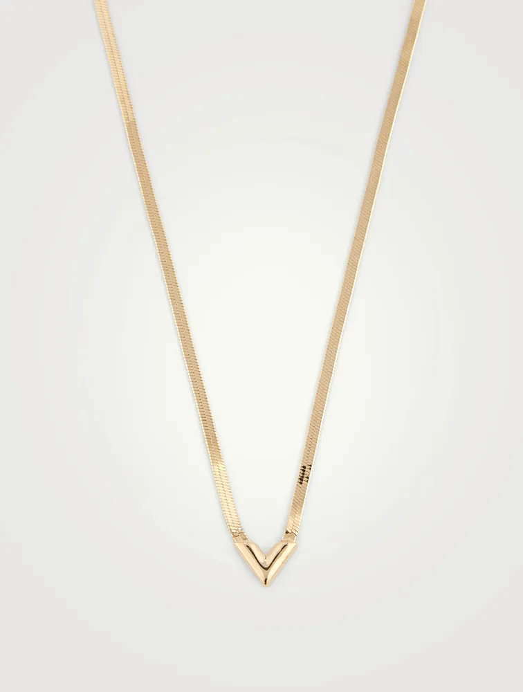 V Herringbone Necklace