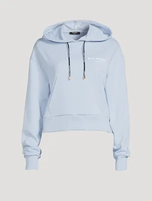 Cropped Cotton Hoodie