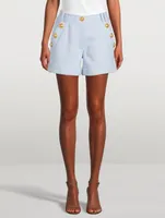 Cotton Pique Low-Rise Shorts