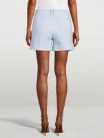 Cotton Pique Low-Rise Shorts