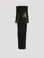 Long-Sleeve Gown With Embellished Stars