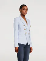 Cotton Pique Six-Button Blazer