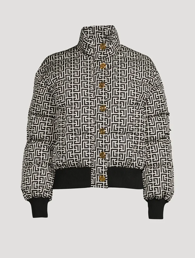 Quilted Bomber Jacket Monogram Print