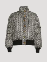 Quilted Bomber Jacket Monogram Print